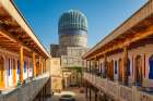 Samarkand, Uzbekistan, Central Asia. The ribbed dome of the Bibi Khanym Mosque. Art Print